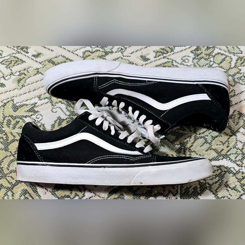 Vans Old Skool White/Black Mens Size 11